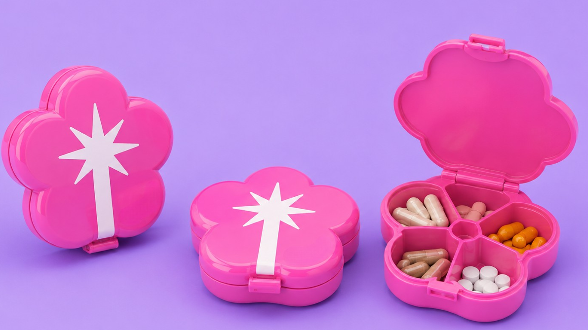 Organizador de pastillas en forma de flor Amuna